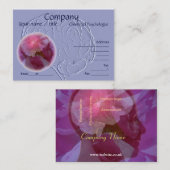 Ingegraveerd visitekaartje van het uiterlijk (Voorkant / Achterkant)