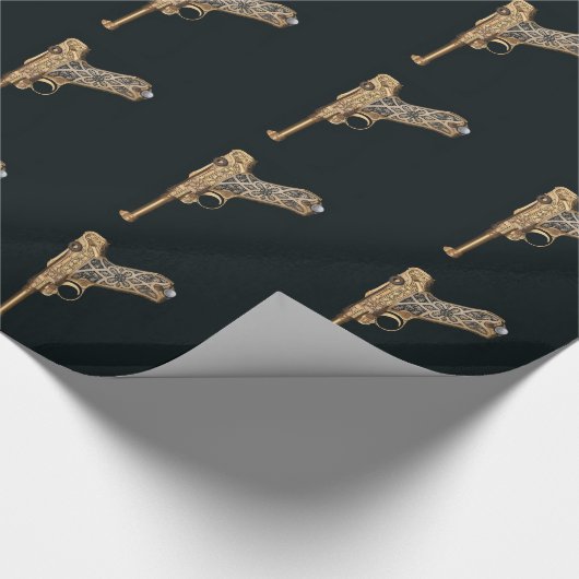 Ingegraveerde Antiek Pistool Collector Cadeaupapier (Hoek)