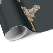 Ingegraveerde Antiek Pistool Collector Cadeaupapier (Rol Hoek)