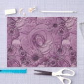 Ingegraveerde bloemen — Paars-weefselverdampen Tissuepapier (Craft)