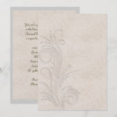 Ingegraveerde illusie Debutante-uitnodiging Kaart (Voorkant / Achterkant)