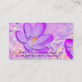 Ingegraveerde Paarse Crocus Author Visitekaartjes (Achterkant)