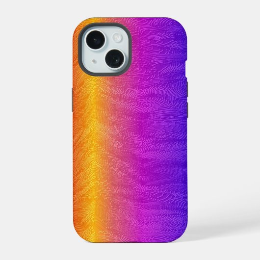 Ingegraveerde regenboog iPhone 15 case (Achterkant)