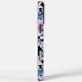 Ingegraveerde roze bloemen Case-Mate iPhone case (Achterkant / Rechts)