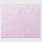 Ingegraveerde roze florale suspensie cadeaupapier (Vlak)