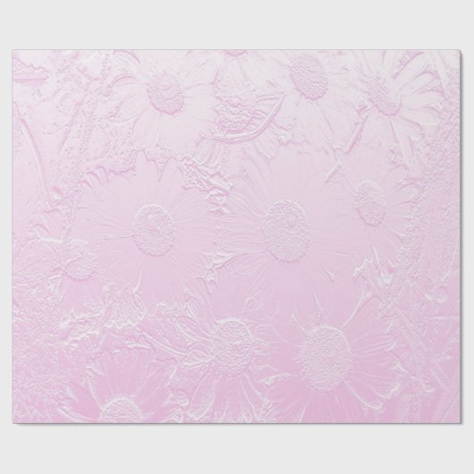 Ingegraveerde roze florale suspensie cadeaupapier (Vlak)