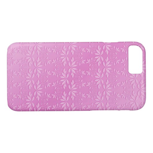Ingegraveerde roze legantie Case-Mate iPhone case (Achterkant (Horizontaal))