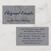 "Ingegraveerde Rozen in grijs" Visitekaartje (Voorkant / Achterkant)