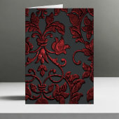 Ingegraven metaaldoekje, rood