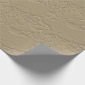 Ingegreineerd konijn met bruin kraftpapier cadeaupapier (Hoek)