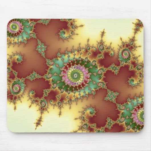 Ingegrepen fractal Mousepad Muismat (Voorkant)