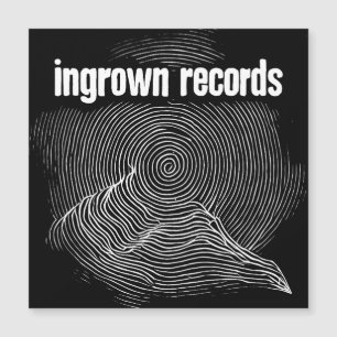 ingegroeide houtsnede magneet magnetische uitnodiging