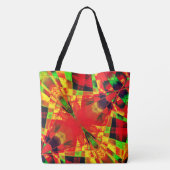 Ingehelderde of uitgeruste rechthoeken ...rode gee tote bag (Achterkant)