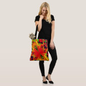 Ingehelderde of uitgeruste rechthoeken ...rode gee tote bag (Op model)