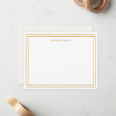 Ingekaderd in goud notitiekaartje (Voorkant / Achterkant in situ)