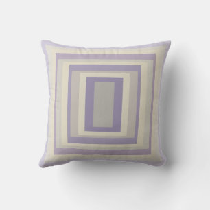 Ingekaderd krijtgrijs lavendel geometrisch ontwerp kussen