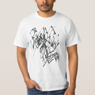 Ingekaderde Zwarte Witte Abstract Tribale Tatoeage T-shirt