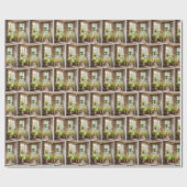 Ingekapselde Planten in zonnig raam Cadeaupapier (Vlak)