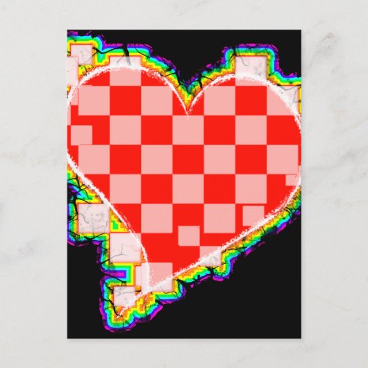 ingeklapt hart. v2. briefkaart (Voorkant)