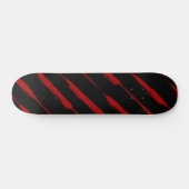 Ingekleurde strepen in rood persoonlijk skateboard (Horizontaal)