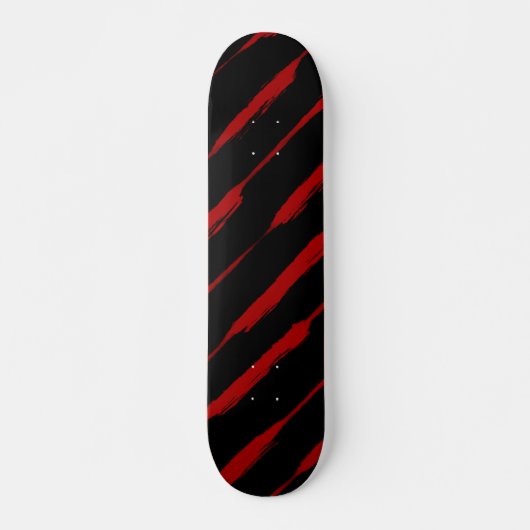 Ingekleurde strepen in rood persoonlijk skateboard (Voorkant)