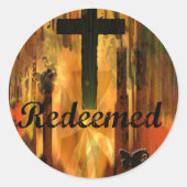 Ingekochte Cross Gifts Ronde Sticker (Voorkant)