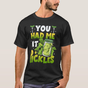 Ingelegde Komkommer Vegan Voedsel Groente Kleren T-shirt