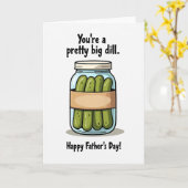 Ingelegde Pretty Big Dill Vader Kaart (Gele Bloem)