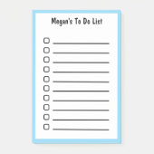 Ingelijnd om te doen lijst lichtblauwe post-it not post-it® notes (Voorkant)