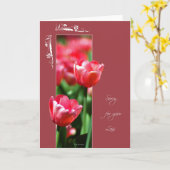 ingelijst bloemtulpenverlies kaart (Gele Bloem)