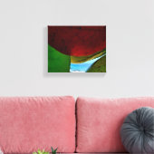 Ingelijst door Natuur - Tropische bladeren en ocea Canvas Afdruk (Insitu (Woonkamer))