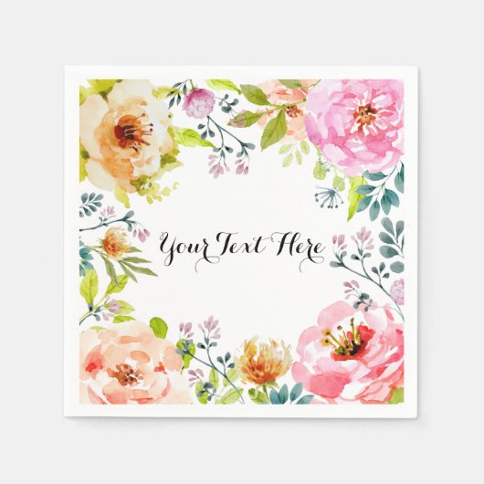 Ingelijst in Bloemen Servet (Voorkant)