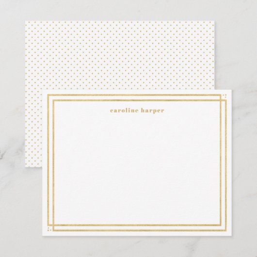 Ingelijst in goud notitiekaartje (Voorkant / Achterkant)