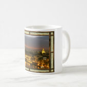 Ingelijst Paris by Night in rustieke Lijst Mok (Voorkant rechts)