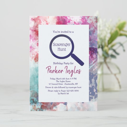 Ingelijst U kiest Kleuruitnodiging Kaart (Staand voorkant)