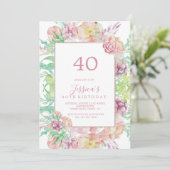 ingelijst zomerboeket Verjaardag Kaart (Staand voorkant)