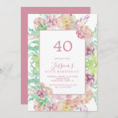 ingelijst zomerboeket Verjaardag Kaart (Voorkant / Achterkant)