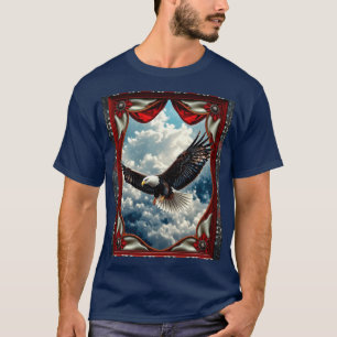 Ingelijste adelaar in vlucht t-shirt