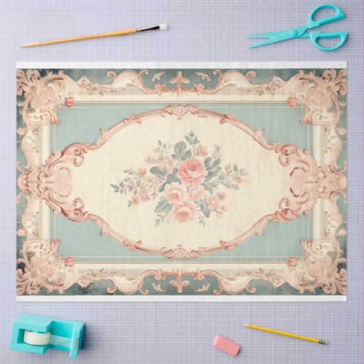 Ingelijste bloemen 002 tissuepapier (Craft)