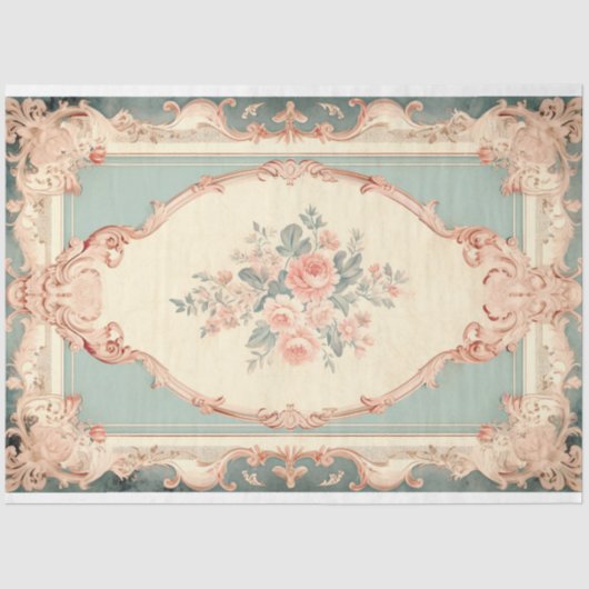 Ingelijste bloemen 002 tissuepapier (Voorkant)