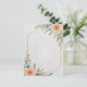 Ingelijste bloemen blanco briefkaart (Staand voorkant)