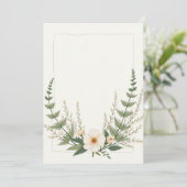 Ingelijste bloemen blanco kaart (Staand voorkant)