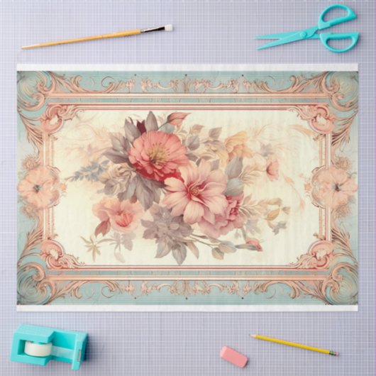 Ingelijste bloemen tissuepapier (Craft)