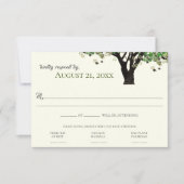 Ingelijste Boom Ster van David Mitzvah RSVP  Kaart (Voorkant)