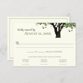 Ingelijste Boom Ster van David Mitzvah RSVP  Kaart