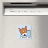 Ingelijste Cartoon Basenji Magnet (Insitu (Vaatwasser))
