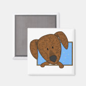 Ingelijste Cartoon Plott Hound Magnet (Voorkant / Achterkant)