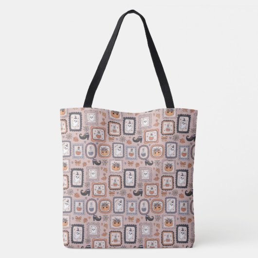 Ingelijste Charms - Een  Halloween Keepsake Tote Bag (Achterkant)