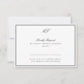 Ingelijste Classic Formal Black Stropdas Website M RSVP Kaartje (Voorkant)