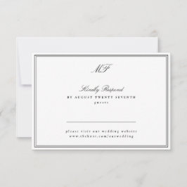 Ingelijste Classic Formal Black Stropdas Website M RSVP Kaartje